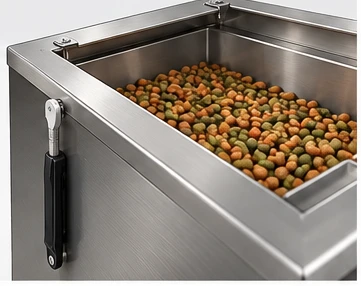 AK Feeder 25 kg stainless steel feed reservoir