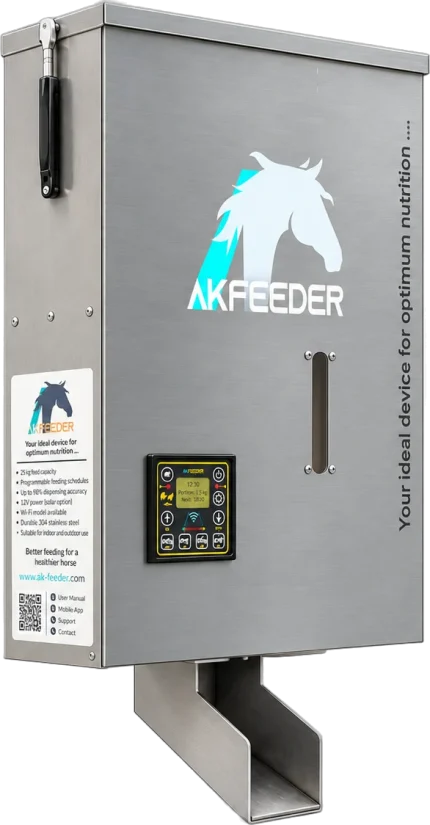 AK Feeder WiFi automatic horse feeder, full product view